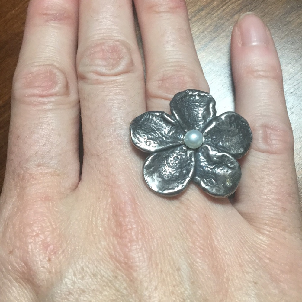 Oversized 925 Sterling silver ring